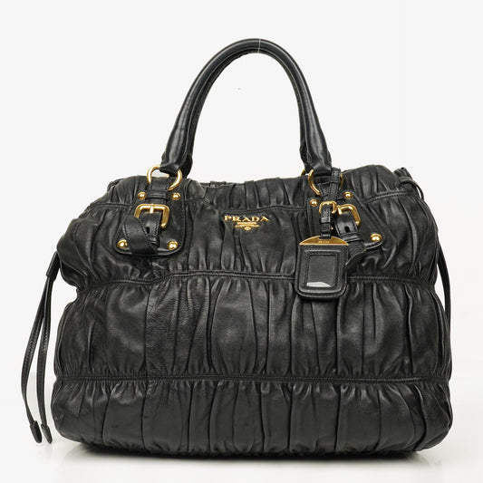Prada Black Nappa Gaufre Leather Bag