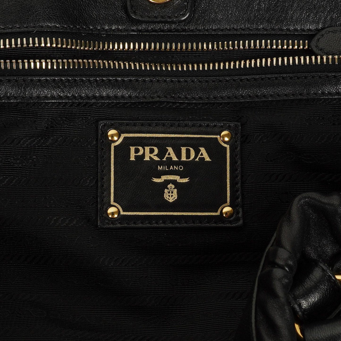 Prada Black Nappa Gaufre Leather Bag