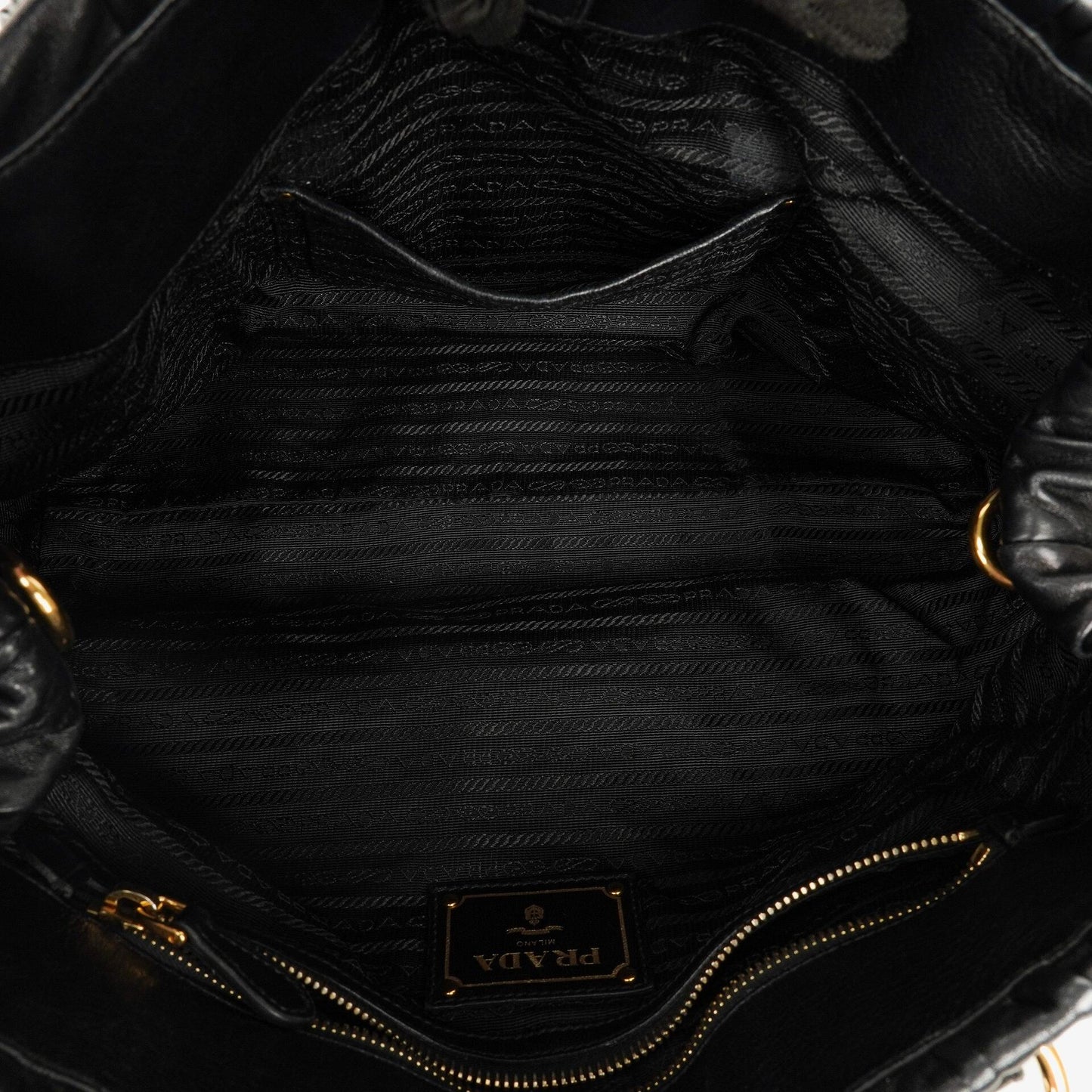 Prada Black Nappa Gaufre Leather Bag