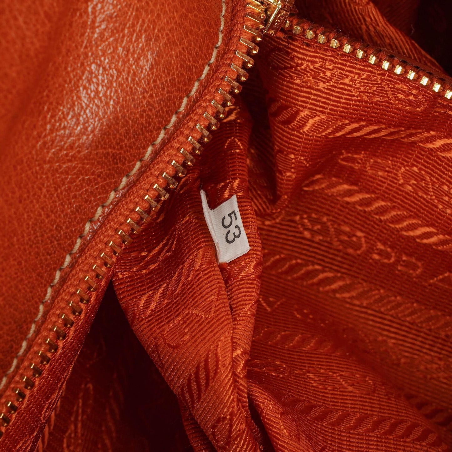 Prada Tessuto Gaufre Papaya Nylon Shoulder Bag