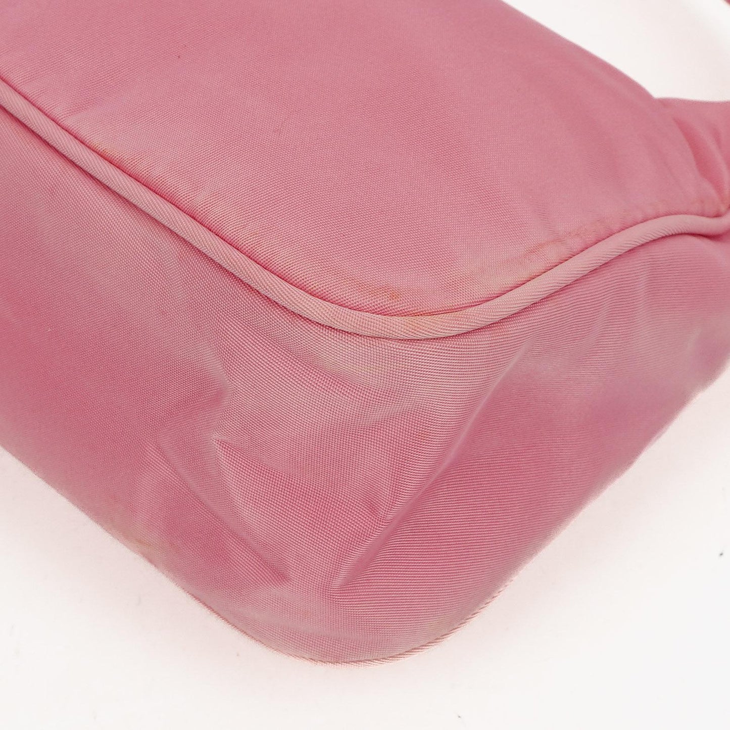 Prada Tessuto Pink Nylon Mini Hobo Bag
