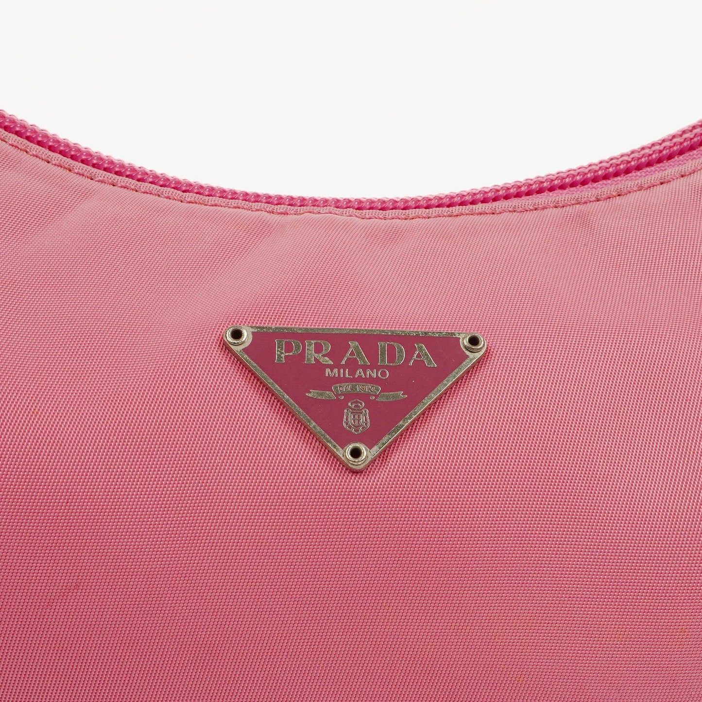 Prada Tessuto Pink Nylon Mini Hobo Bag
